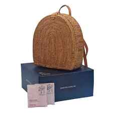 Mochila pequena Crabtree & Evelyn Bali ATA bolsa de vime de vime alças de couro de palha comprar usado  Enviando para Brazil
