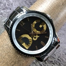 Usado, Relógio Dolce & Gabbana masculino logotipo D&G tom prata quartzo analógico 44mm 7" comprar usado  Enviando para Brazil