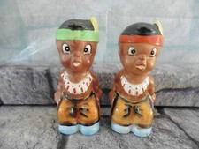 Shakers de sal e pimenta vintage para crianças nativas americanas Japão comprar usado  Enviando para Brazil