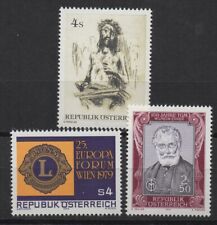 Áustria 1979 Sc# 1136-1138 Estado perfeito, sem marca de charneira emblema leões museu Fronius selo de arte moderna comprar usado  Enviando para Brazil