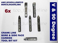 6x BERCO 10mm DIA MANIVELA LINHA FURO E FACE LATERAL KIT DE BROCA DE FERRAMENTAS DE METAL DURO V & 90 GRAUS FC comprar usado  Enviando para Brazil
