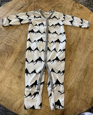 Romper Monica + Andy 6-9 algodão orgânico encaixe bebê menino menina montanhas comprar usado  Enviando para Brazil