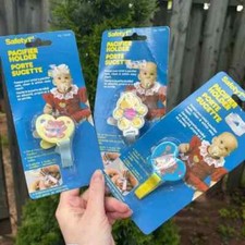 Porta-chupetas Safety 1st Vintage anos 90 Teddy Bears & Hipopótamo, usado comprar usado  Enviando para Brazil