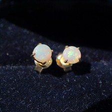 Brincos de opala australiana com acabamento em ouro prata 925 | Presente de outubro para ela, usado comprar usado  Enviando para Brazil