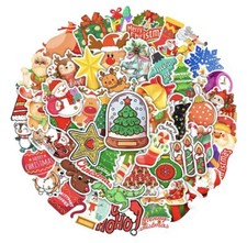 Christmas stickers 50pk for sale  New Athens