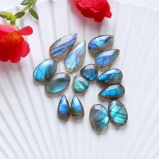 Lote de 7 pares de par de pedras preciosas cabochão labradorita natural 84 quilates 15x10 10x9mm #15785 comprar usado  Enviando para Brazil