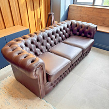 Chesterfield leather seater for sale  WIRRAL