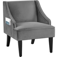 Modern armchair velvet for sale  IPSWICH