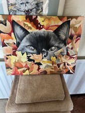 Acrylic cat painting for sale  BRISTOL