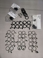 Usado, Lote misto de ganchos de anéis de cortina Ikea SYRLIG preto/cinza comprar usado  Enviando para Brazil
