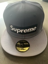 Boné ajustável Supreme Gradient Box logotipo New Era 59fifty cinza masculino tamanho 7 5/8 comprar usado  Enviando para Brazil