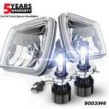 Usado, Par de faróis de LED 5x7 7x6 aprovados pelo DOT com H4 para Ford F650 F750 L9000 F 250 comprar usado  Enviando para Brazil