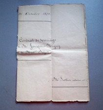 Contrat mariage 1879 d'occasion  Saint-Germain-du-Puy