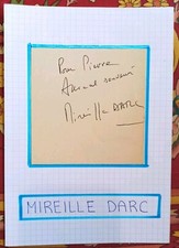 AUTOGRAPHE DE MIREILLE DARC SUR FEUILLE DE PAPIER COLLEE SUR BRISTOL 15 x 21 cm comprar usado  Enviando para Brazil
