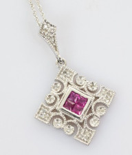 Ruby diamond filigree for sale  Acworth