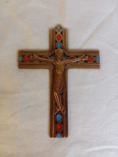 Religiosa crucifix émaillé usato  Spedire a Italy