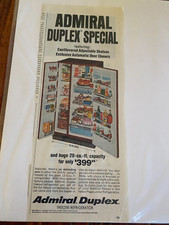 Anúncio de geladeira especial Admiral Duplex vintage 1968 comprar usado  Enviando para Brazil