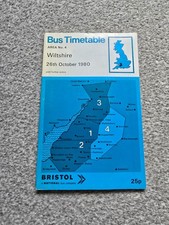 Wiltshire bus timetable for sale  GLASGOW