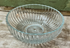 Tigela de sobremesa de frutas vintage Queen Mary transparente 5" vidro vertical com nervuras depressão comprar usado  Enviando para Brazil