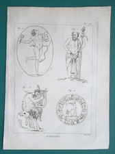 Usado, MITOLOGIALOGIA Deuses Deidades Fauno Sátiro Pan Silênio - 1804 Estampa Antiga comprar usado  Enviando para Brazil