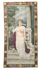 Tapeçaria francesa antiga pintada à mão assinada pendurada na parede 178x93cm, usado comprar usado  Enviando para Brazil