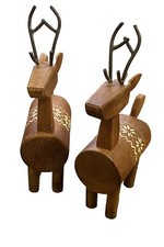 Vtg wooden reindeers for sale  Norwood