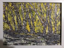 Quadro bosco dipinto usato  Novara