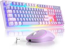 Combo de teclado y mouse inalámbricos para juegos, MageGee V550 2.4G recargable RGB Bac segunda mano  Embacar hacia Mexico