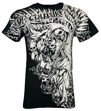 Camiseta masculina XTREME COUTURE by AFFLICTION NEMESIS caveiras motociclista preta P-5XL comprar usado  Enviando para Brazil
