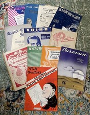 12 livros de partituras vintage e antigos: lote de música gráfica bonita dos anos 1930 e 1940 comprar usado  Enviando para Brazil
