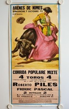 Affiche corrida arènes d'occasion Affiche corrida arènes d'occasion  La Courtine