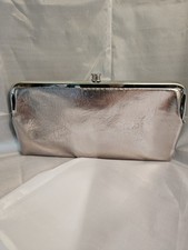 Usado, Bolsa carteira feminina prata metálica clutch festa de casamento noite brilho fecho comprar usado  Enviando para Brazil