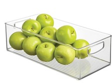 Organizador de plástico transparente lixeira gaveta profunda iDesign 8x16x5 novo com defeito comprar usado  Enviando para Brazil