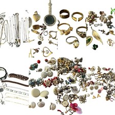 Lote de joyas vintage - ¡2 libras! Anillos, pendientes, pulseras y broches, collares segunda mano  Embacar hacia Mexico