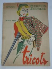 Croquis Artistiques TRICOTS No. 19 : Hiver 1938 - Style book - Vintage Fashion comprar usado Croquis Artistiques TRICOTS No. 19 : Hiver 1938 - Style book - Vintage Fashion comprar usado  Enviando para Brazil