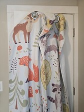 Cortinas cortinas para quarto de bebê crianças animais da floresta guaxinim raposa veado 2 cada comprar usado  Enviando para Brazil