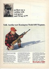 1965 Remington Modelo 600 Magnum Carabine Power DuPont Vintage Impressão Anúncio/Pôster comprar usado  Enviando para Brazil