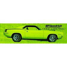 Banner de vinil reprodução BF Goodrich 1970 Green Cuda (304) 15 oz. 3 tamanhos. comprar usado  Enviando para Brazil