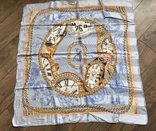 Cachecol Bertolucci Serena Omega Chronographs 100% seda raro vintage Itália comprar usado  Enviando para Brazil