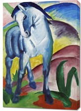Używany, Obraz 70x100cm Blue Horse I, Marc Vintage do Salonu na sprzedaż  PL