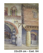 Quadro antico borgo usato  Torino