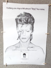 Usado, Pôster promocional preto e branco David Bowie Time Aladdin Sane 1973 RCA MUITO RARO comprar usado  Enviando para Brazil