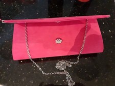 Fuchsia pink clutch for sale  OLDBURY