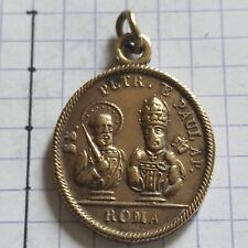 - Rare pendentif médaille Vatican St Peter St Paul Jubilat Deo Omn Terra Roma, używany na sprzedaż  Wysyłka do Poland