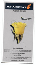 Safety Card Jet Airways Boeing 737-400 comprar usado  Enviando para Brazil
