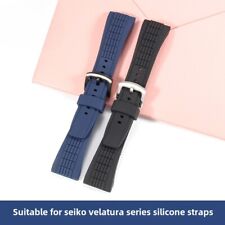 Usado, Pulseira de relógio de borracha silicone impermeável 26 mm compatível com Seiko Velatura SPC007J1 SRH013 comprar usado  Enviando para Brazil
