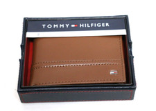 Carteira masculina Tommy Hilfiger couro marrom dobrável RFID e manobrista TAN comprar usado  Enviando para Brazil