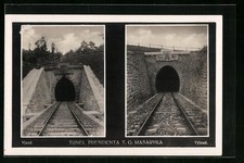 Używany, Prezydent Masaryk TGM, tunel presidenta, pocztówka  na sprzedaż  Wysyłka do Poland