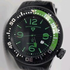 Relógio de quartzo masculino Swiss Legend Netuno preto 53 mm, usado comprar usado  Enviando para Brazil