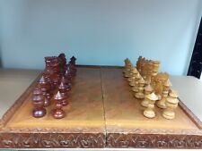 Vintage wooden chess for sale  LOUGHBOROUGH